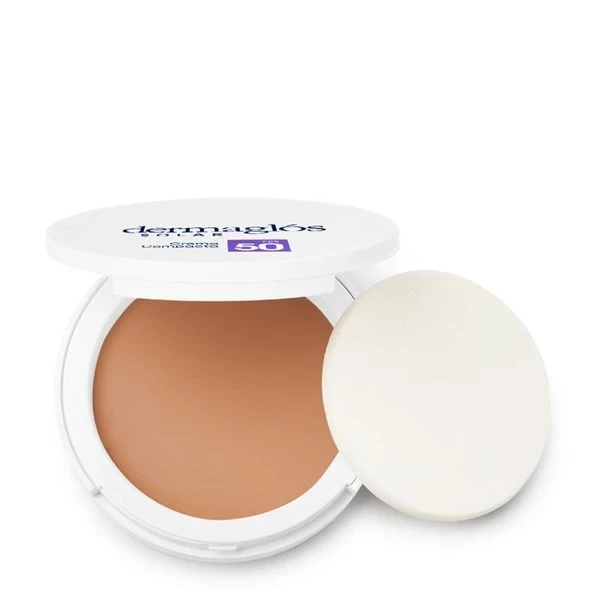 Dermaglos Protector Solar Facial Crema Compacta Fps 50 Con Color Tono 2  10 gr
