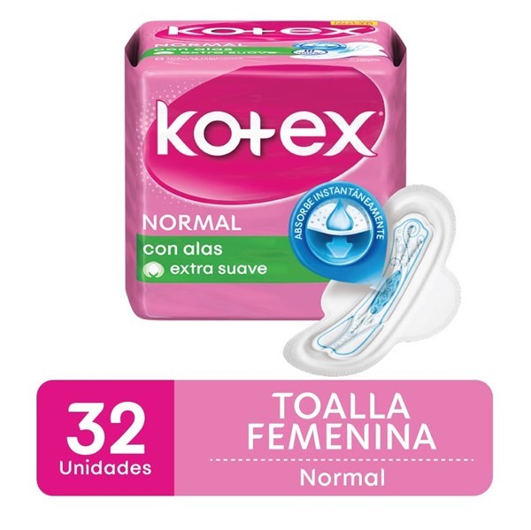 Kotex Normal Toallas Femeninas Con Alas 32 Unidades | Unico #1