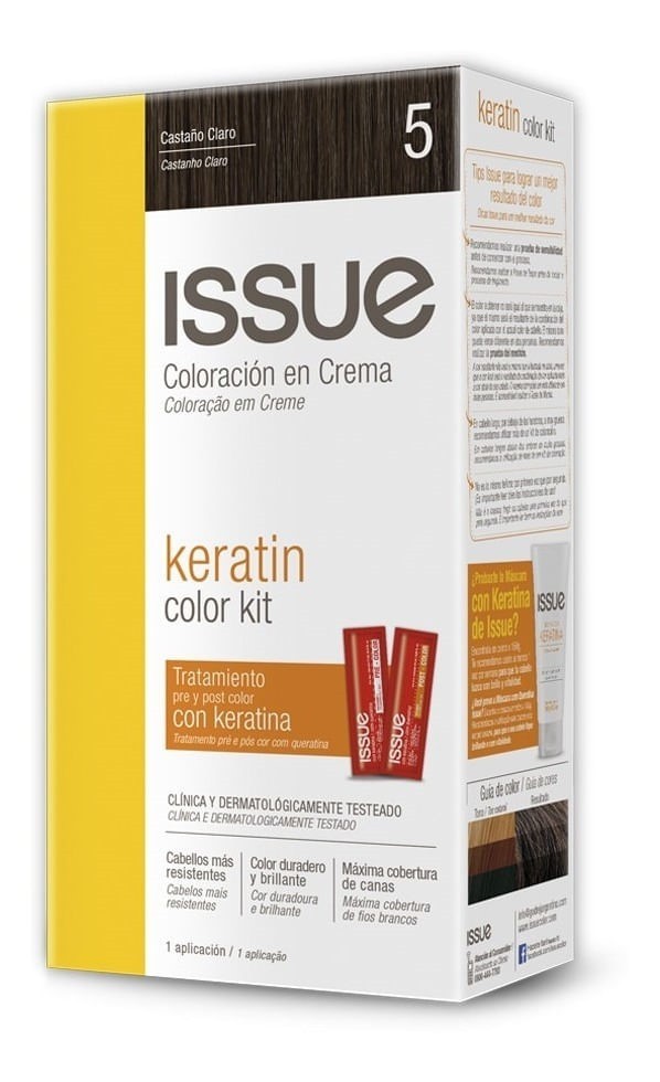 Issue Kit Tintura en Crema Keratin Color 5 Castaño Claro alt