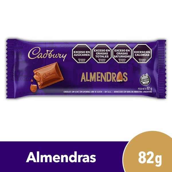 Chocolate Con Almendras Cadbury 82 G
