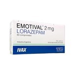 Teva Emotival 2 Mg Lorazepam x 60 Comp #1