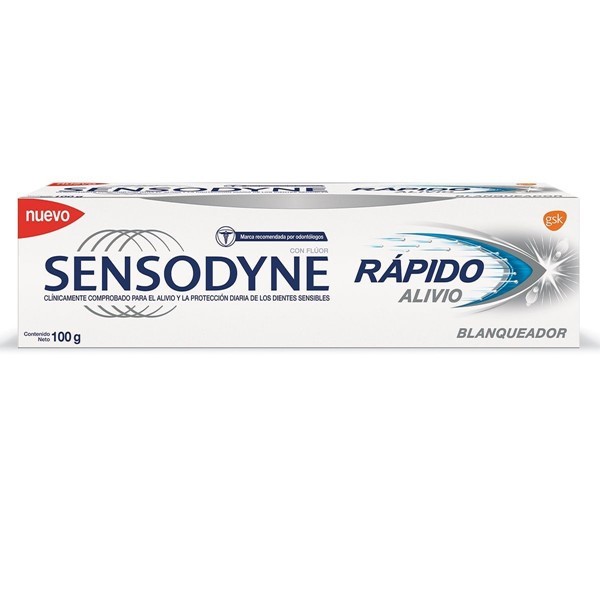Sensodyne Crema Dental Rapido Alivio Blanqueador Para Dientes Sensibles 100 grs alt
