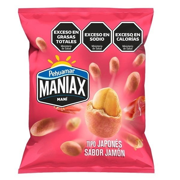 Maní Pehuamar Maniax Tipo Japonés Sabor Jamón 95 g #1