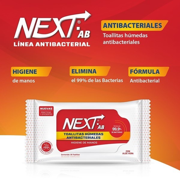 Next Toallitas Antibacteriales (25 Unidades) alt