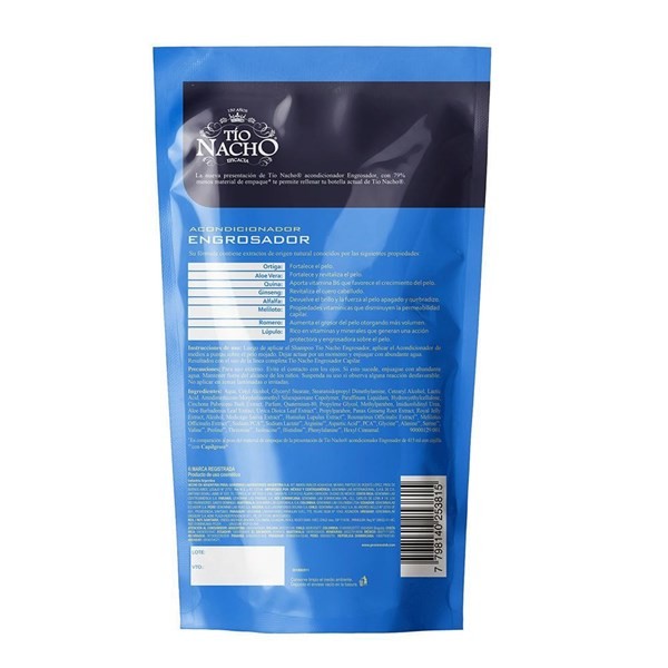 Acondicionador Tío Nacho Engrosador Recargable Doypack x 400 ml alt