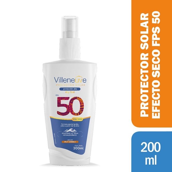 Villeneuve Protector Solar Dry Feel Fp 50 Uva 17 Spray 200 ml #1