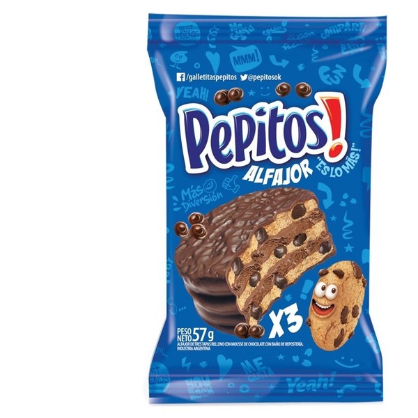 Alfajor Negro Pepitos 57 Gr alt