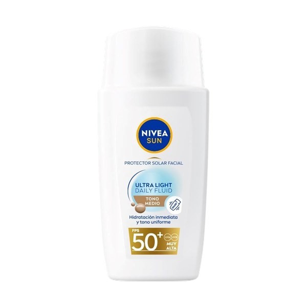 Nivea Sun Ultra Light Daily Fluid Tono Medio Fps 50+ x 40 ml alt