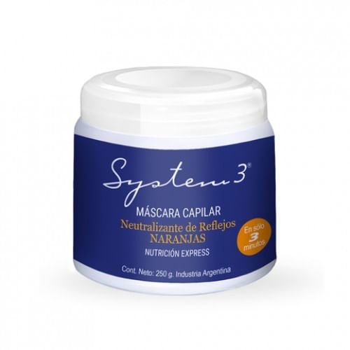 3 system Máscara Capilar Neutralizante de Reflejos Naranjas 200 ml