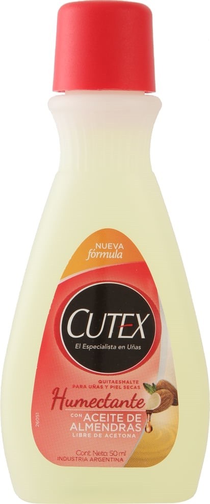 Cutex Quitaesmalte Humectante Con Aceite de Almendras 50 ml