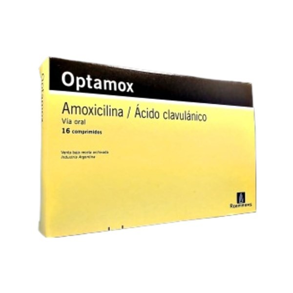 Roemmers Optamox Amoxicilina + Ácido Clavulánico 500 Mg x 16 Comp #1