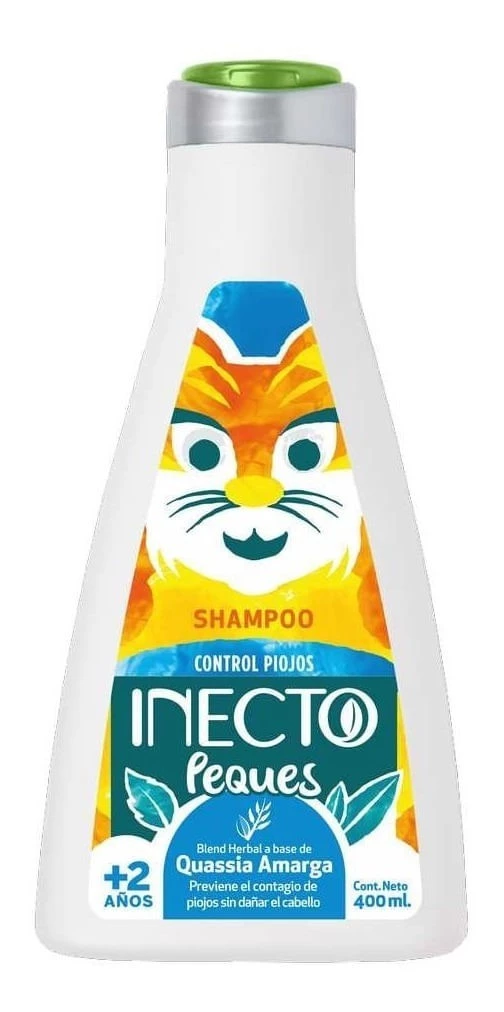 Inecto Peques Shampoo Piojos Quasia Amarga +2 Años 400 ml