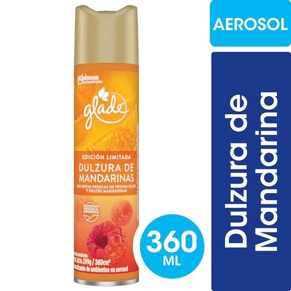 Aromatizante De Ambientes Glade Edición Limitada Dulzura De Mandarina En Aerosol 360ml #1
