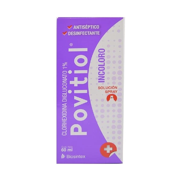 Povitiol Incoloro | Spray x 60 ml | Clorhexidina Digluconato