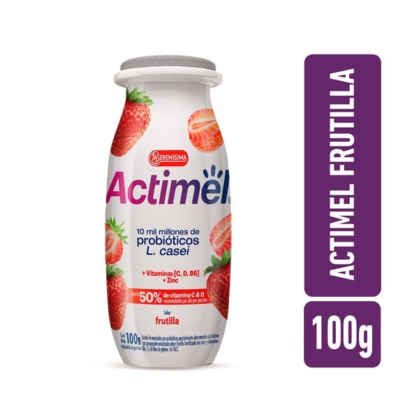Leche Fermentada Actimel Sabor Frutilla 100 Cc. #1