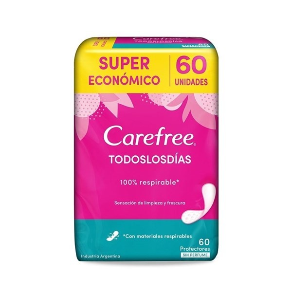 Protectores Diarios Carefree Todos Los Días x 60 un