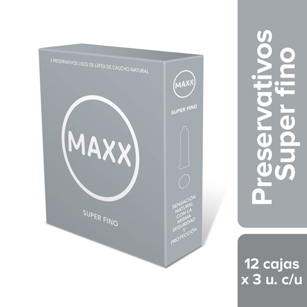 Maxx Preservativos Super Fino (12 Cajas De 3 Unidades C/U) #1