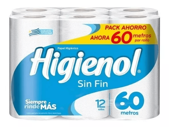 Higienol Sin Fin PH 12 Rollos 60 metros | Funda 4 paquetes 12 rollos #1