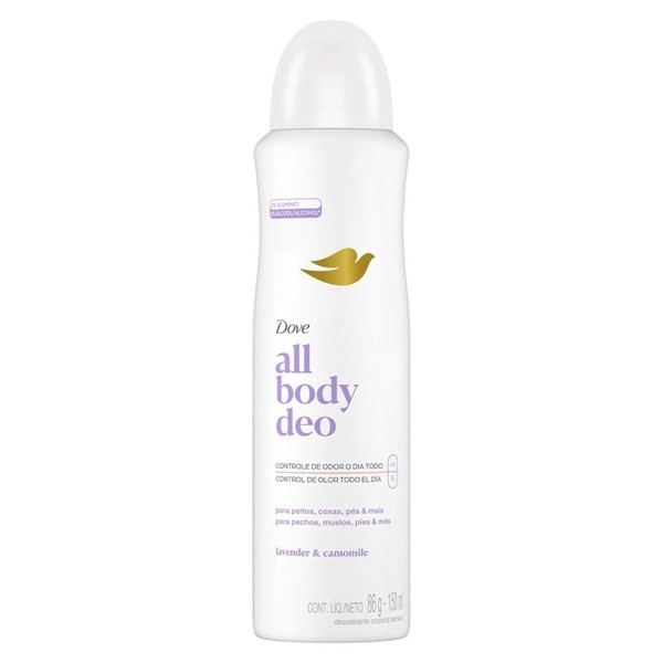 Desodorante en Aerosol Dove All Body Lavender & Camomile x 150 ml
