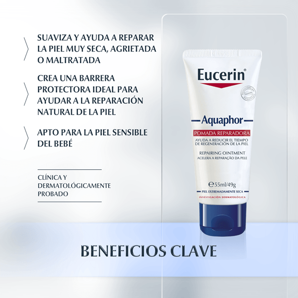 Eucerin Pomada Reparadora Aquaphor Para Piel Seca 2X10 ml alt