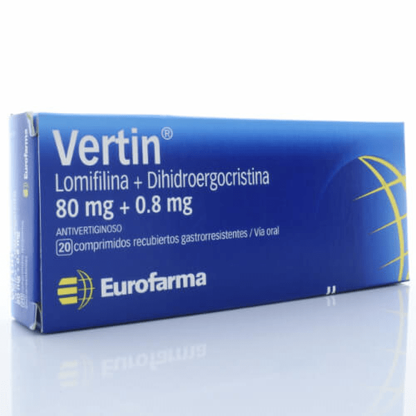 Vertin 80/0.8 mg | 20 comprimidos | Lomifilina + Dihidroergocristina #1