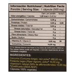 Cúrcuma Pimienta Negra Organikal Depura Desinflama 60Cap #4