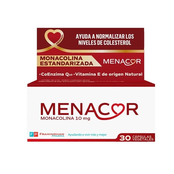 Menacor -  Monacolina Estandarizada 10 mg (30 Cápsulas)