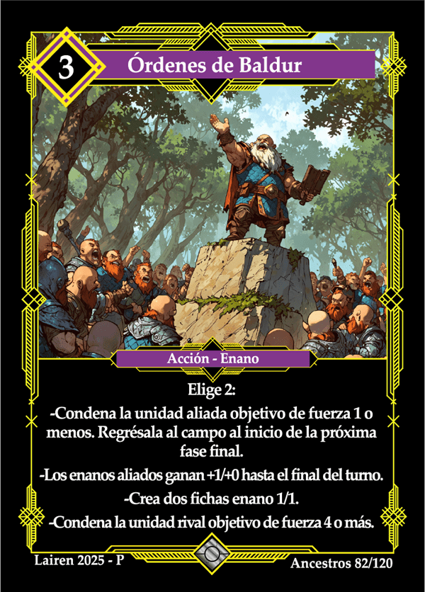 082 Ordenes De Baldur Precon Enano/Desertor - Coste 3 #1