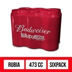 Cerveza Rubia Budweiser 6-pack 473 Ml Lata #1