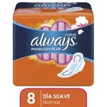 Always Toallitas Femeninas Plus Proteccion  Suave Con Alas (8 Unidades) #1