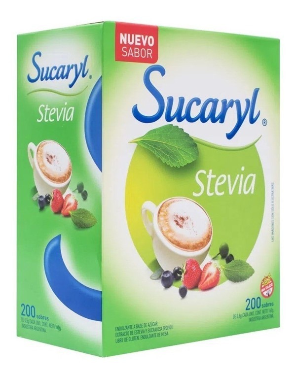 Sucaryl Edulcorante Stevia en Polvo Por 100 Sobres #1