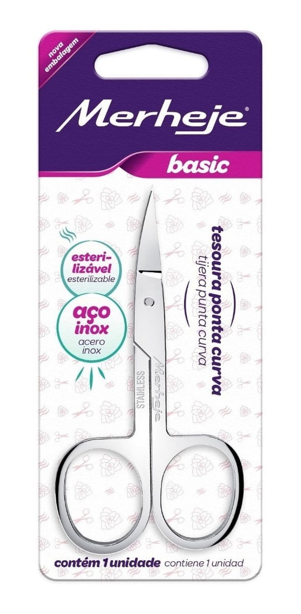 Merheje Tijera Para Uñas 3.5 Punta Curva - en Acero Inoxidable- #1