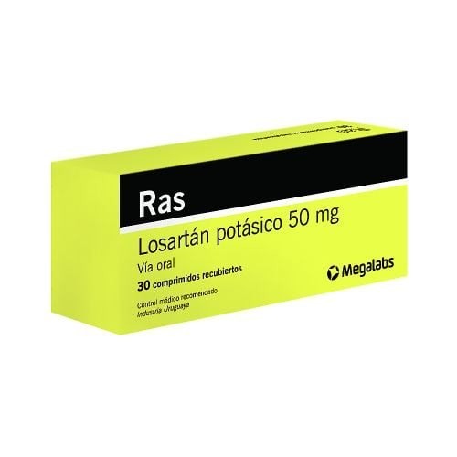 Ras 50 Mg | 30 comprimidos recubiertos | Losartán #1
