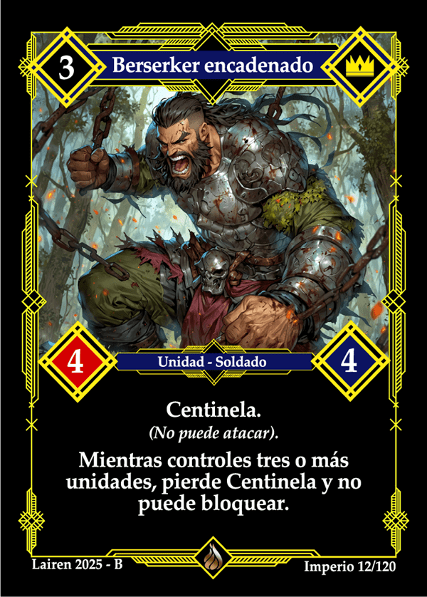 012 Berserker Encadenado Precon Djinn/Soldado - Coste 3