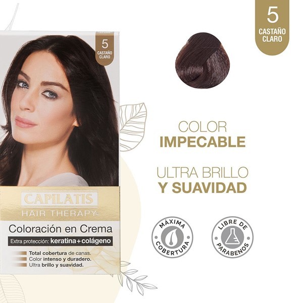 Capilatis Kit Coloración en Crema Castaño Claro N°5 alt