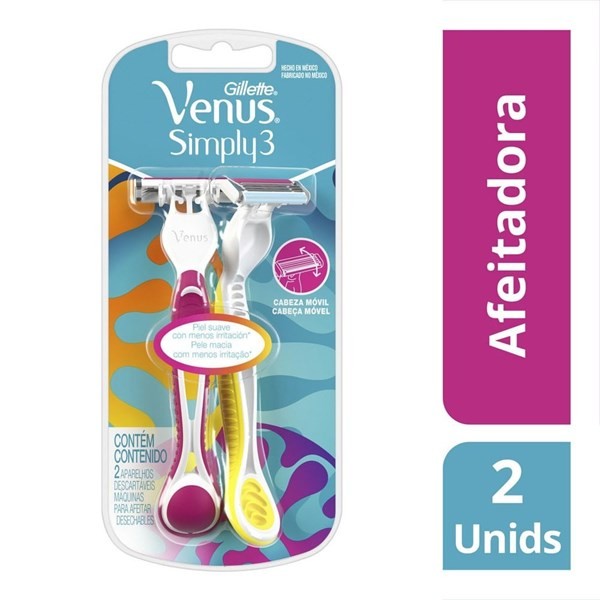 Máquina de Afeitar Gillette Venus 3 simply Desechables 2 Ud. #1
