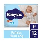 Pañales Babysec Talle P Ultrasoft 12 Uni #1