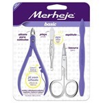 Merheje Basic Kit Alicate + Espatula + Tijera + Pinza #3