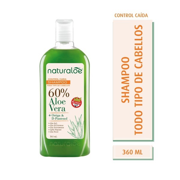 Naturaloe Shampoo Control Caida Todo Tipo de Cabellos 360 ml #1