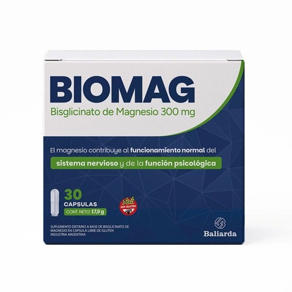 Suplemento Dietario Biomag |  30 Cápsulas | Bisglicinato de magnesio #1