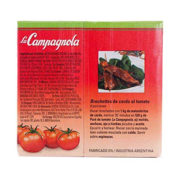 Puré De Tomate La Campagnola 520 Gr alt