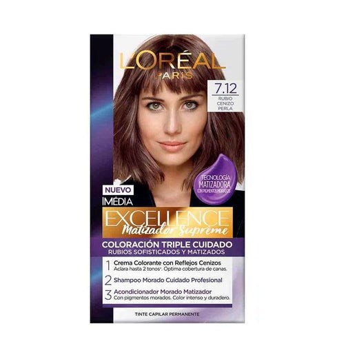 Excellence Tinte Rubio Cenizo Perla 7.12 #1