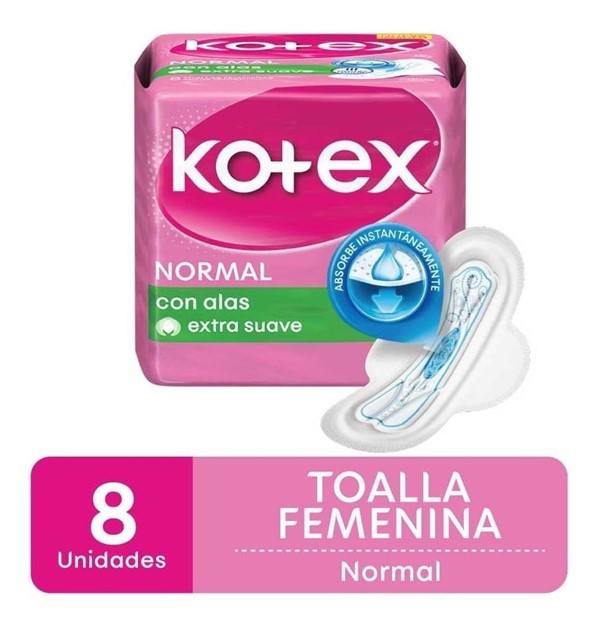 Kotex Normal Toallas Femeninas Con Alas 8 Unidades Unico #1