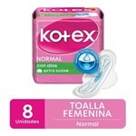 Kotex Normal Toallas Femeninas Con Alas 8 Unidades Unico #1