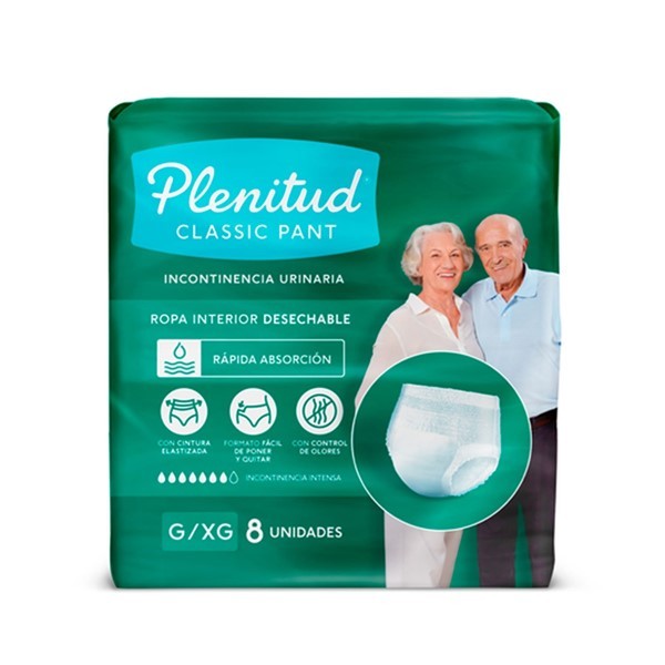 Plenitud Ropa Interior Desechable Classic Unisex G/Xg (8 Unidades) alt