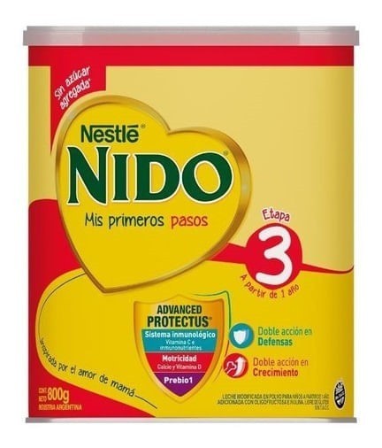 Nido Etapa 3 Defensa Leche a Partir de 1 Años Lata 800 gr alt