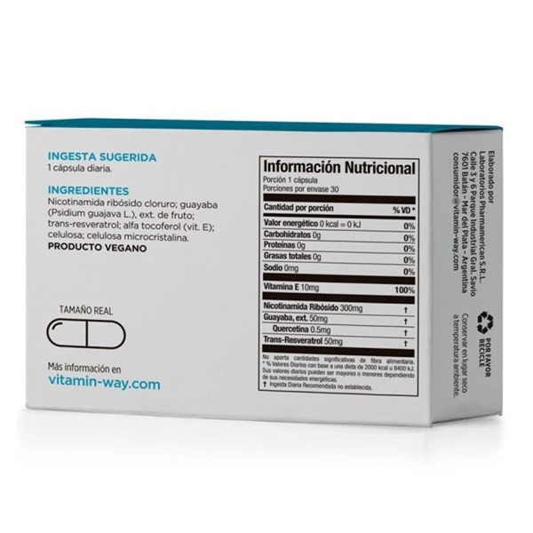 Vitamin Way Nad+ Anti-Aging Y Longevidad Celular | 30 Cápsulas Vegetales alt