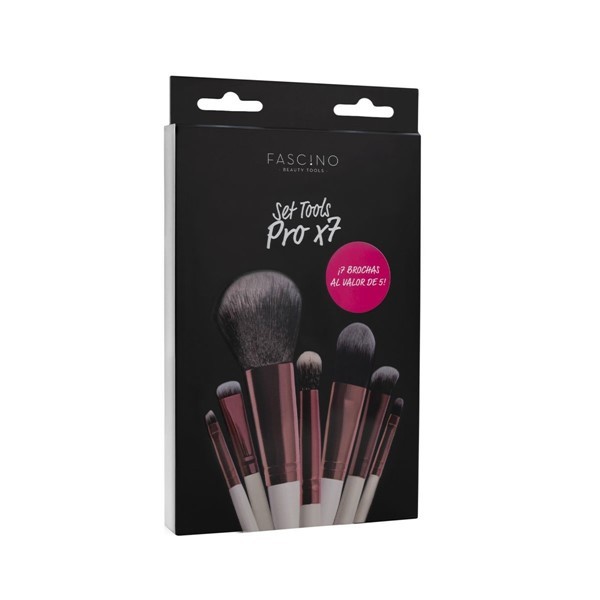 Fascino Set Brochas de Maquillaje Profesional Tools Pro (7 Piezas)