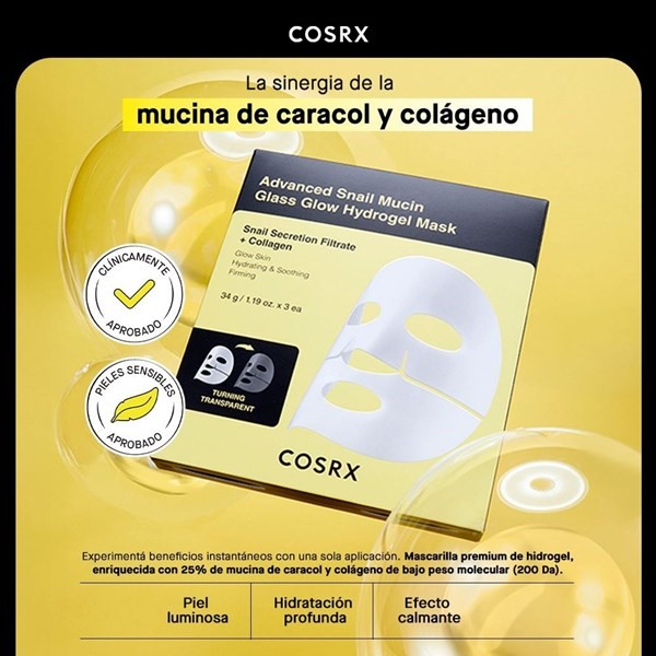Cosrx Mask Advanced Snail Mucinglass Glow Hydrogel por 3 Unidades alt