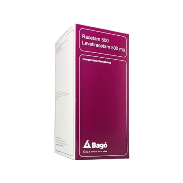 Bagó Racetam 500 Levetiracetam 500 Mg x 60 Comp Recubiertos